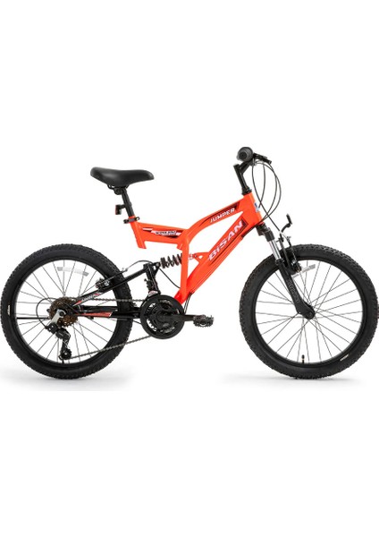 Jumper Çocuk Bisikleti 39 cm V 20 Jant 10 Vites Neon Turuncu Parlak Siyah Turuncu