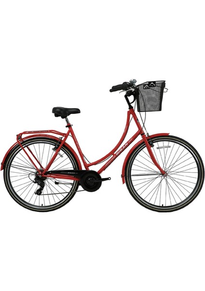 Paradıse Kadın Şehir Bisikleti 54CM V 28 Jant Kırmızı Gri