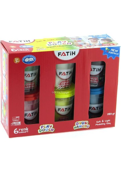 Oyun Hamuru 6 Renk 780 gr 1 Paket Fatih Ana Renkler Okul Öncesi Kreş Anasınıfı Etkinlikleri