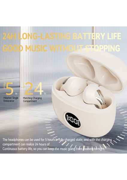 LX04 Bluetooth 5.3 Mini Kulaklık Gürültü Azaltma Ipx5 Su Geçirmez Kablosuz Kulaklık - Siyah (Yurt Dışından)