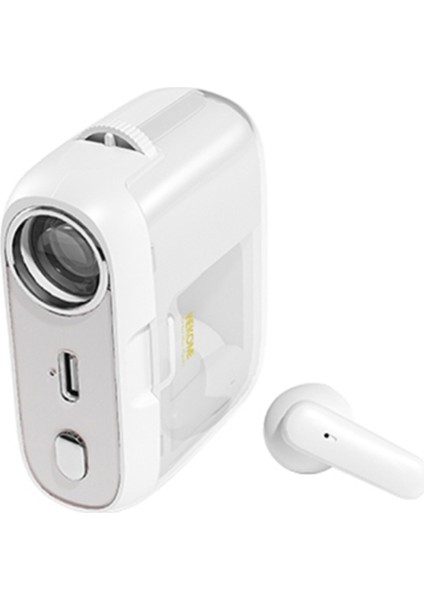 Wekome S28 Projektör Bluetooth Kulaklık Hafif Kulaklık Taşınabilir Tws Kablosuz Kulaklıklar - Beyaz (Yurt Dışından)