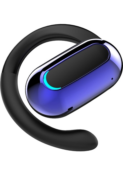 M-F9 Tek Kulak Kablosuz Bluetooth 5.3 Kulak Kancası Kulaklık Spor Koşu Müzik Kulaklık - Mavi (Yurt Dışından)