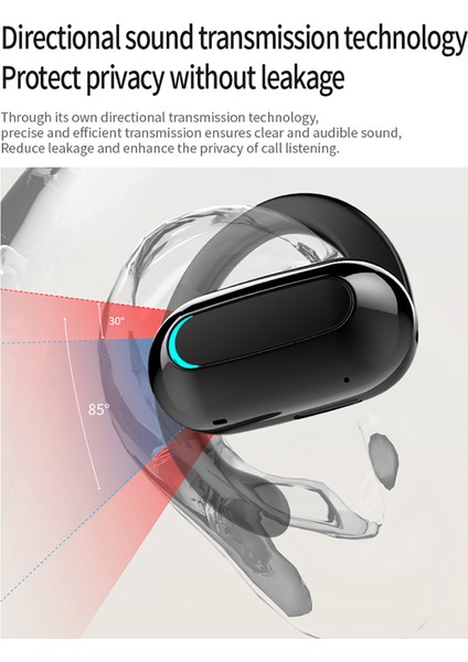 M-F9 Tek Kulak Kablosuz Bluetooth 5.3 Kulak Kancası Kulaklık Spor Koşu Müzik Kulaklık - Mavi (Yurt Dışından)