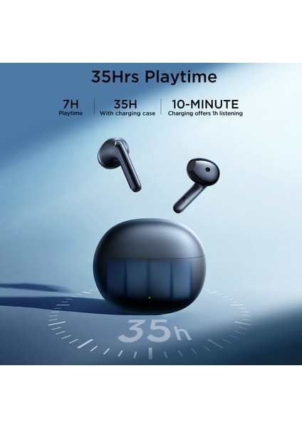 Jr-Fb2 Yarı Kulak Içi Bluetooth Kulaklık Dns Çağrı Gürültü Azaltma Gerçek Kablosuz Kulaklıklar - Mavi (Yurt Dışından)