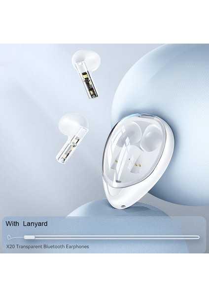 Xundd X20 Şeffaf Tws Bluetooth Kulaklık Kablosuz Stereo Müzik Dokunmatik Kulaklık - Beyaz (Yurt Dışından) fiyatları
