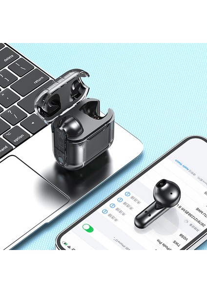 TM10 Kablosuz Bluetooth 5.3 Oyun Kulaklığı Tws Kulakiçi Yarı Saydam Düşük Gecikmeli Kulaklık - Pembe (Yurt Dışından) indirimleri
