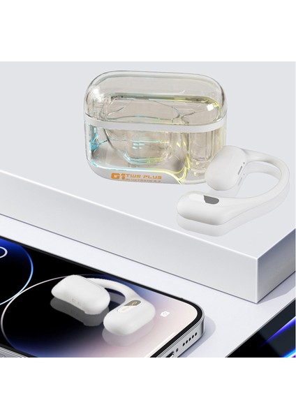 C01 Bluetooth 5.3 Kulaklık Kemik Iletimli Kulak Asılı Müzik Kulaklığı - Beyaz (Yurt Dışından) fırsatları