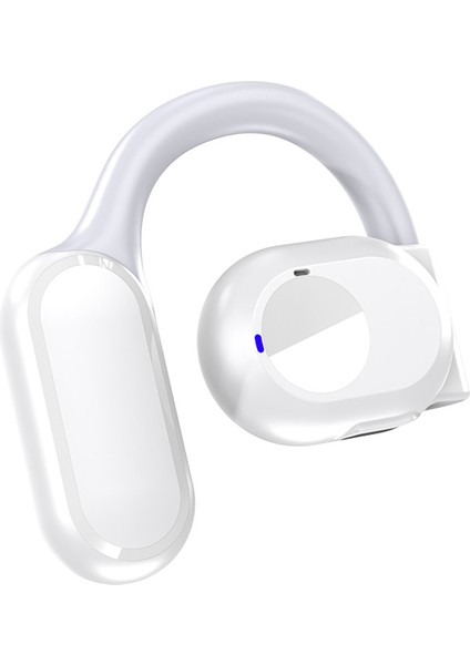 BY99 Tek Kulak Bluetooth 5.3 Kulak Kancalı Kulaklık Hava Iletimli Kulaklık - Beyaz (Yurt Dışından)