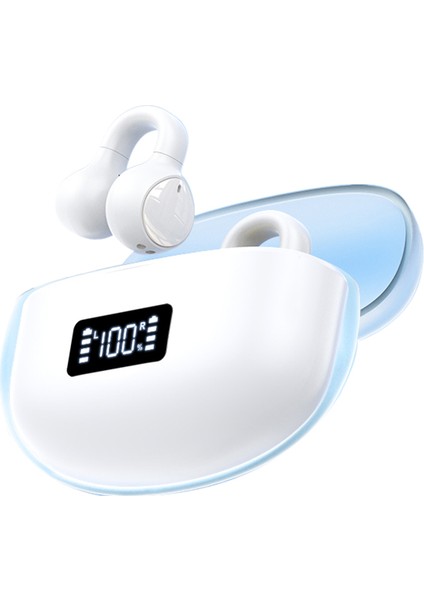Xundd X25 V5.3 Bluetooth Kulaklık Spor Tws Kulaklık Hava Iletimi Klipsli Hifi Kulaklık - Beyaz (Yurt Dışından)
