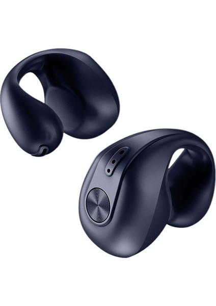 V50 Bluetooth Çift Kulak Kulaklıklar Kemik Iletimli Kulaklık Kablosuz Spor Koşu Klipsli Kulaklıklar - Mavi (Yurt Dışından)