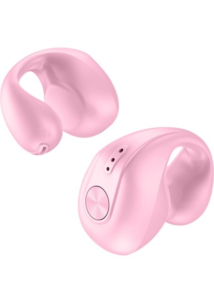 V50 Bluetooth Çift Kulak Kulaklıklar Kemik Iletimli Kulaklık Kablosuz Spor Koşu Klipsli Kulaklıklar - Pembe (Yurt Dışından)