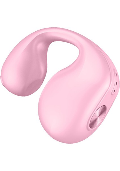 V50 Tek Kulaklı Kulaklık Bluetooth Kablosuz Kemik Iletimli Klipsli Kulaklık Spor Koşu Kulaklık - Pembe (Yurt Dışından)
