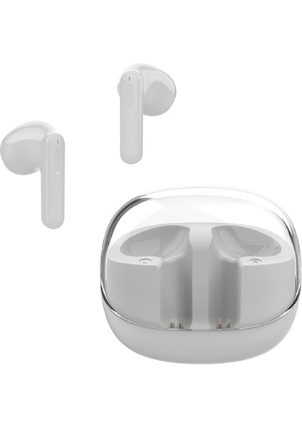 B021 Kablosuz Bluetooth Kulaklık Şeffaf Tws Kulaklıklar Düşük Gecikmeli Kulaklıklar - Beyaz (Yurt Dışından)