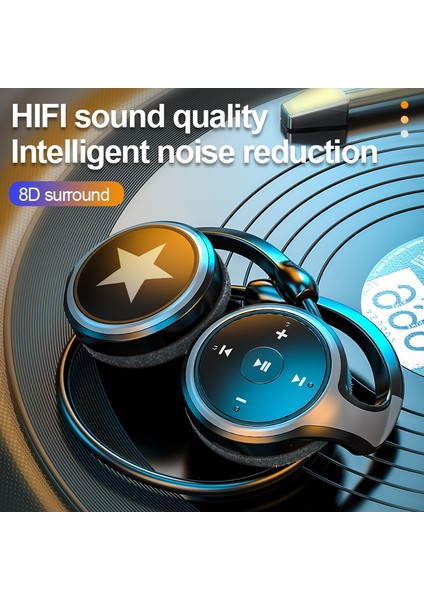 A23 Çift Kulak Boyun Asma Stereo Spor Kulaklık Tws Mikrofonlu Kablosuz Bluetooth Kulaklık - Siyah / Gri (Yurt Dışından)