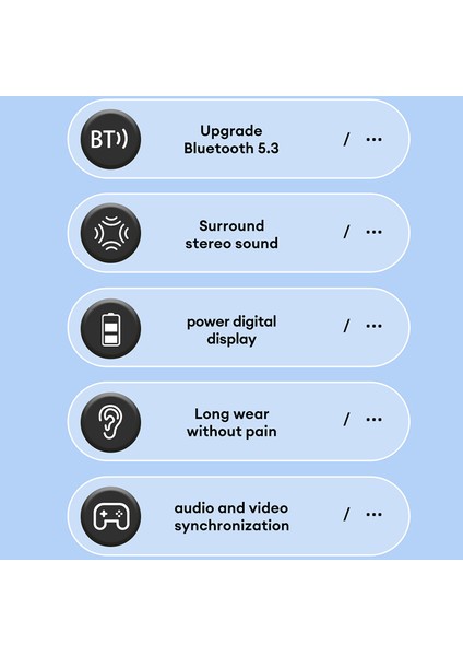 Thinkplus X15II Kablosuz Kulaklık Bluetooth 5.3 Spor Oyun Kulaklığı Güç Ekranı Tws Kulaklık - Mor (Yurt Dışından) fiyatları