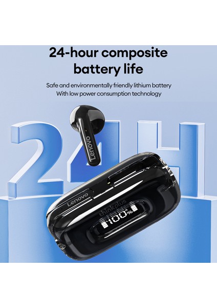 Thinkplus X15II Kablosuz Kulaklık Bluetooth 5.3 Spor Oyun Kulaklığı Güç Ekranı Tws Kulaklık - Mor (Yurt Dışından) modelleri