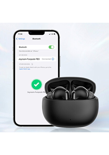 Jr-Fb3 Gerçek Kablosuz Kulaklık Ağır Bas Hifi Ses Kulak Içi Bluetooth Kulaklık - Siyah (Yurt Dışından)