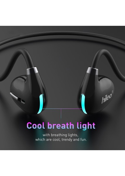 Hıleo HI73 Açık Kulak Yönlü Hava Iletimi Serin Gece Işığı ile Spor Bluetooth Kulaklık Hd Çağrı Hafif Ağrısız Kulaklık - Siyah (Yurt Dışından) indirimleri