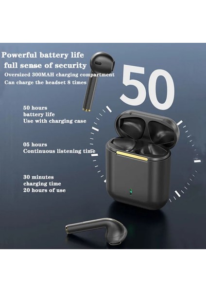 J18 Tws Bluetooth Kulaklık Su Geçirmez Stereo Müzik Oyun Kablosuz Kulaklık - Siyah (Yurt Dışından) fiyatları
