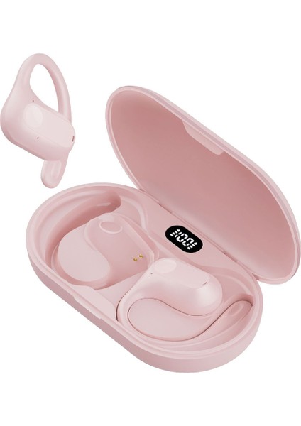 LX03 Kablosuz Bluetooth Kemik Iletimli Kulaklık Stereo Müzik Kulak Kancası Spor Kulaklığı - Pembe (Yurt Dışından)