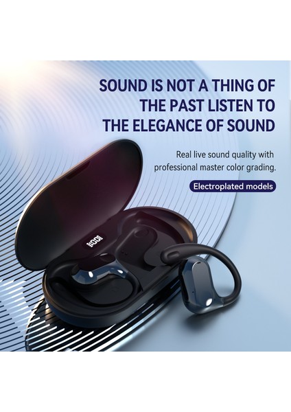 LX03 Kablosuz Bluetooth Kemik Iletimli Kulaklık Stereo Müzik Kulak Kancası Spor Kulaklığı - Pembe (Yurt Dışından)