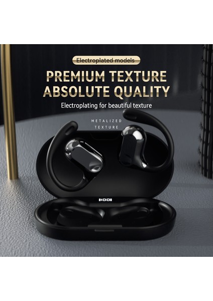 LX03 Kablosuz Bluetooth Kemik Iletimli Kulaklık Stereo Müzik Kulak Kancası Spor Kulaklığı - Pembe (Yurt Dışından)