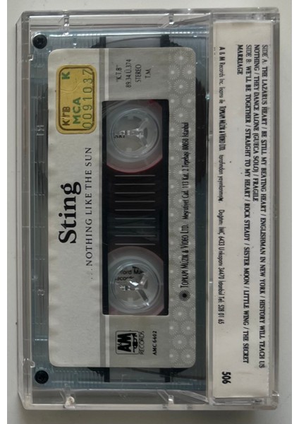AM RECORDS Sting Nothing Like The Sun Kaset (Orjnal Dönem Kağıt Baskı Kaset) fiyatları