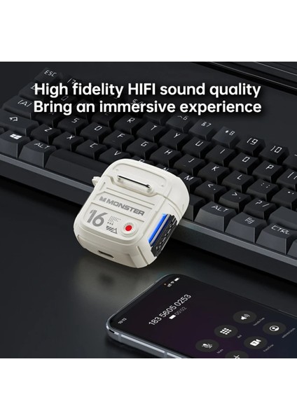 Monster XKT16 Tws Bluetooth 5.3 Kulaklık Hifi Müzik Oyun Kablosuz Kulaklık - Bej (Yurt Dışından) fiyatları