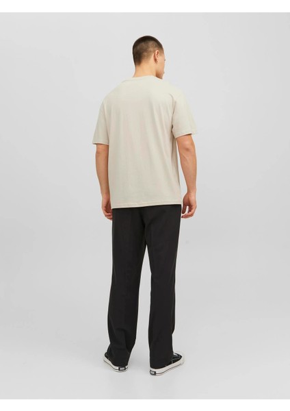 Erkek Baskılı Bisiklet Yaka T-Shirt - Gri modelleri