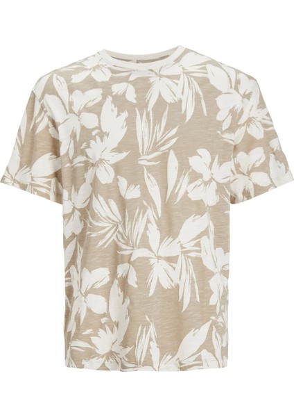 Erkek Jjejeff Aop Tee Ss Sn T-Shirt-Bej modelleri