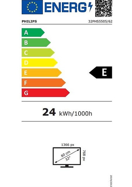 32PHS5505 32" 81 Ekran Uydu Alıcılı HD Ready LED TV