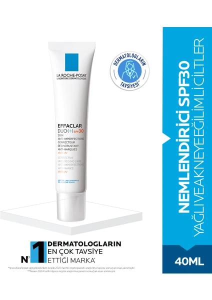 La Roche-Posay Effaclar Duo(+) Bakım Kremi Akneye Eğilim Gösteren Ciltler Spf30 40Ml