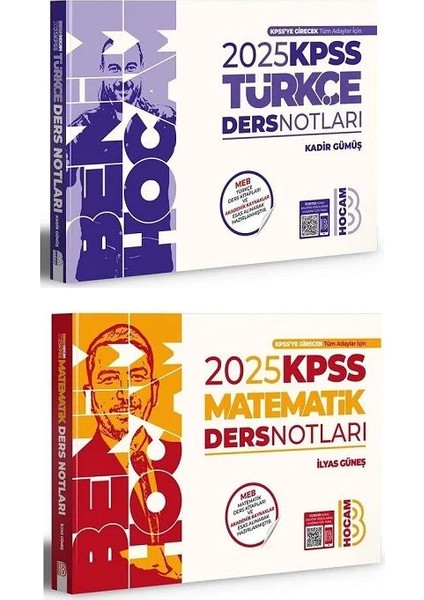 2025 KPSS Türkçe Ders Notları - Matematik Ders Notları 2'li Set