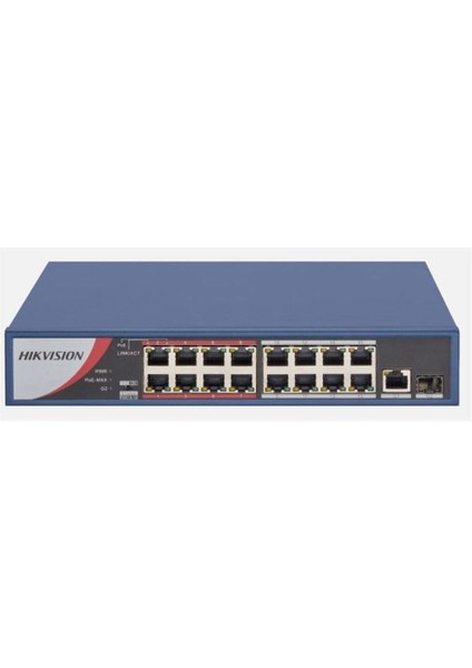 Hıkvısıon DS-3E0318P-E/M 16FEX1GE+1GE Sfp Yönetilemez 130W Poe Switch