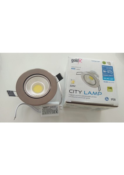 ZE-492 Led Spot (Sn WH) 5W Cob LED 6000K