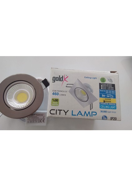 ZE-492 Led Spot (Sn WH) 5W Cob LED 6000K