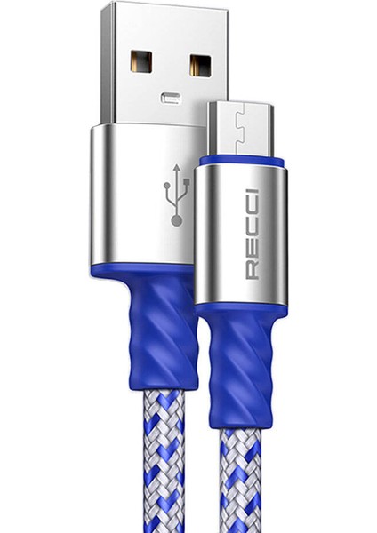RTC-N33M Instant Serisi Usb-A To Micro 2.4A Hızlı Şarj Özellikli Şarj ve Data Kablosu 2m Gümüş