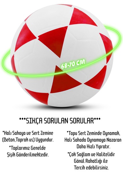 Meka Kauçuk Futbol Topu Pompalı Set Yekpare Üretim Soft Karışık Renk 380 Gram No:5