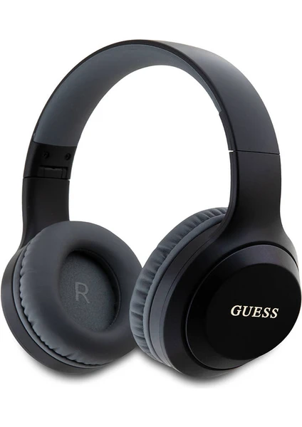 Kulak Üstü Bluetooth Kulaklık Guess Orjinal Lisanslı Katlanabilir Metal Klasik Logolu Siyah