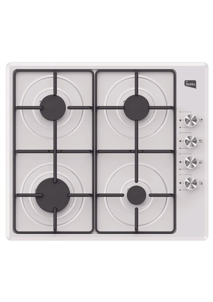 𝐌𝐮𝐤𝐤𝐚 Lpg Uyumlu 4 Gözlü Emaye Gaz Kesme Emniyetli Otomatik Çakmaklı Beyaz Ocak