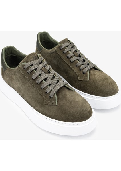 Lorenza Erkek Yeşil Süet Deri Sneakers & Spor Ayakkabı 04 2905 Erk Ayk Y24