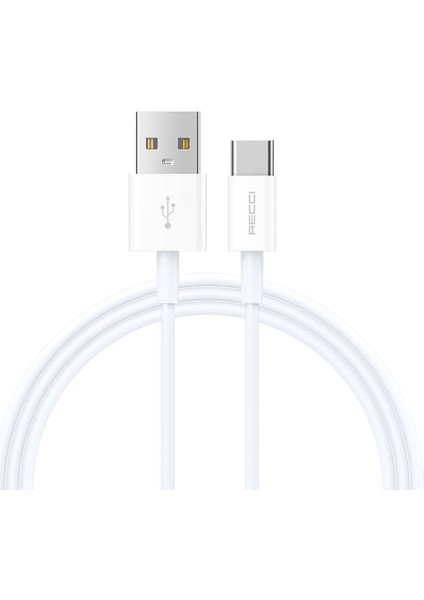 RS06C Type-C Şarj ve Data Kablo 3A Hızlı Şarj Özellikli USB To Type-C 1m Beyaz