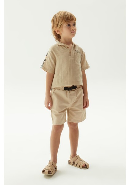 Erkek Çocuk Bej Şort
