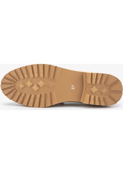 Valmenti Ewa Kadın Naturel / Taba Deri Loafer Ayakkabı 33 32503-1 Bn Ayk Y24
