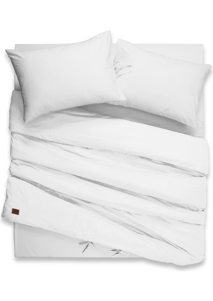 %100 Pamuk 62 Tel (155 Tc) 180X200+30 cm Lastikli Çarşaflı Battal Boy Nevresim Takımı
