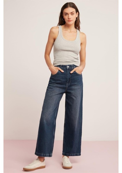 Kadın Fitilli Görünümlü Kalın Askılı Basic Gri Atlet modelleri