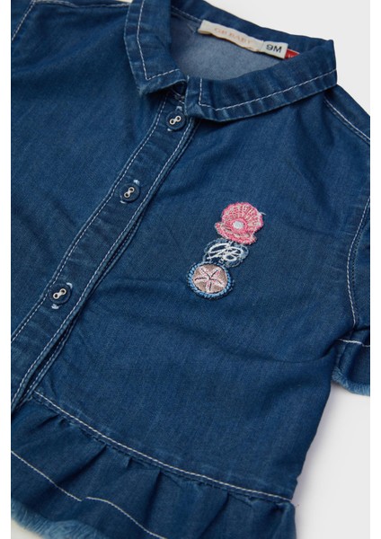 GB Baby Bg Store Kız Bebek Denim Eşofman Üstü