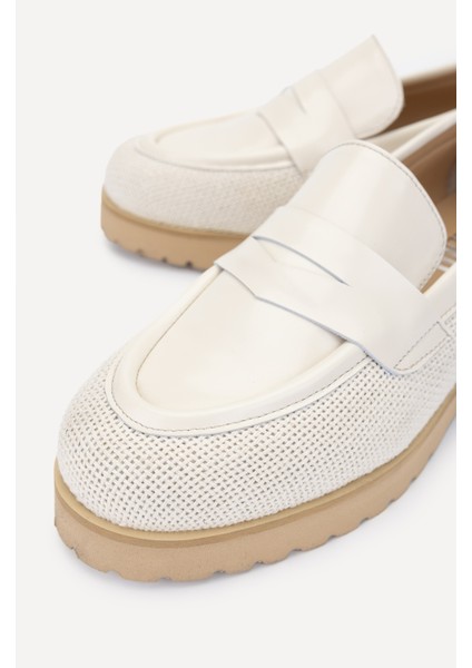 Ewa Kadın Naturel/bej Hakiki Deri Loafer Ayakkabı 33 32503-1 Bn Ayk Y24 fiyatları