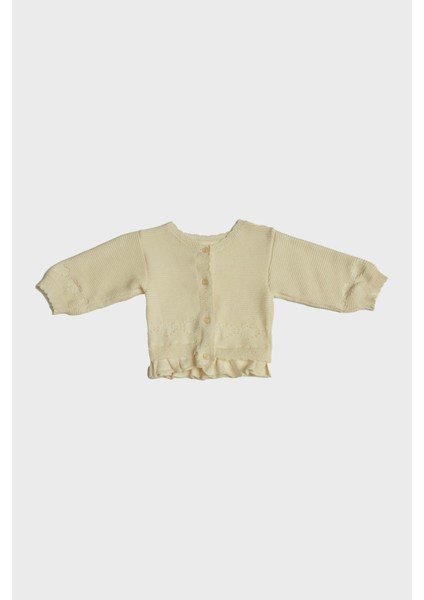 Bg Store Kız Bebek Beyaz Hırka