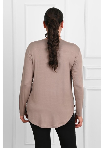 Kadın Yarım Fermuar Detaylı Büyük Beden Bluz 1387-23 fırsatları